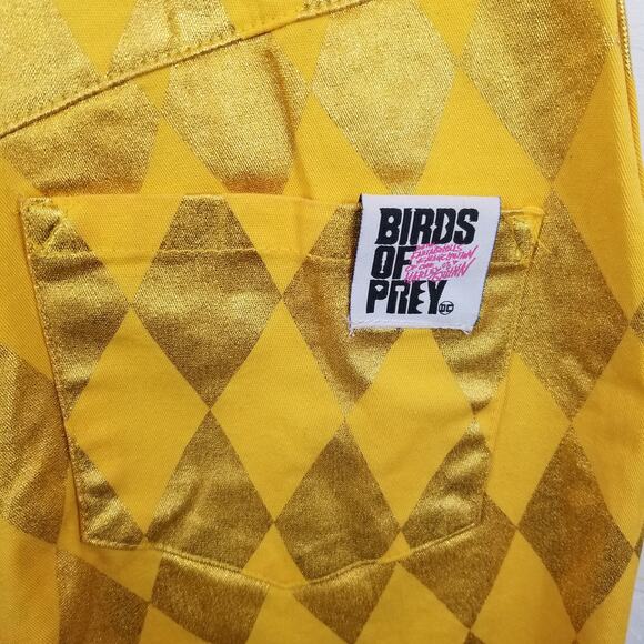 Spirit Halloween Women's Harley Quinn Birds Of Prey Gold Jumpsuit Size XS - Picture 7 of 11